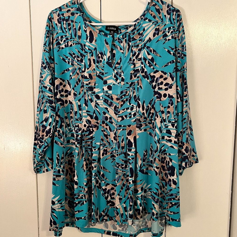 Links 2X Women's Top, EUC